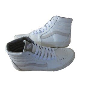 Vans Women's Sk8-Hi Premium Leather Rain Drum Striped Shoes Size 8.5 NIB